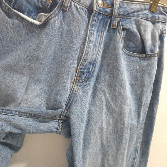 Princess Polly | Blue Distressed Women's Straight Leg Jean - Picture 6 of 13